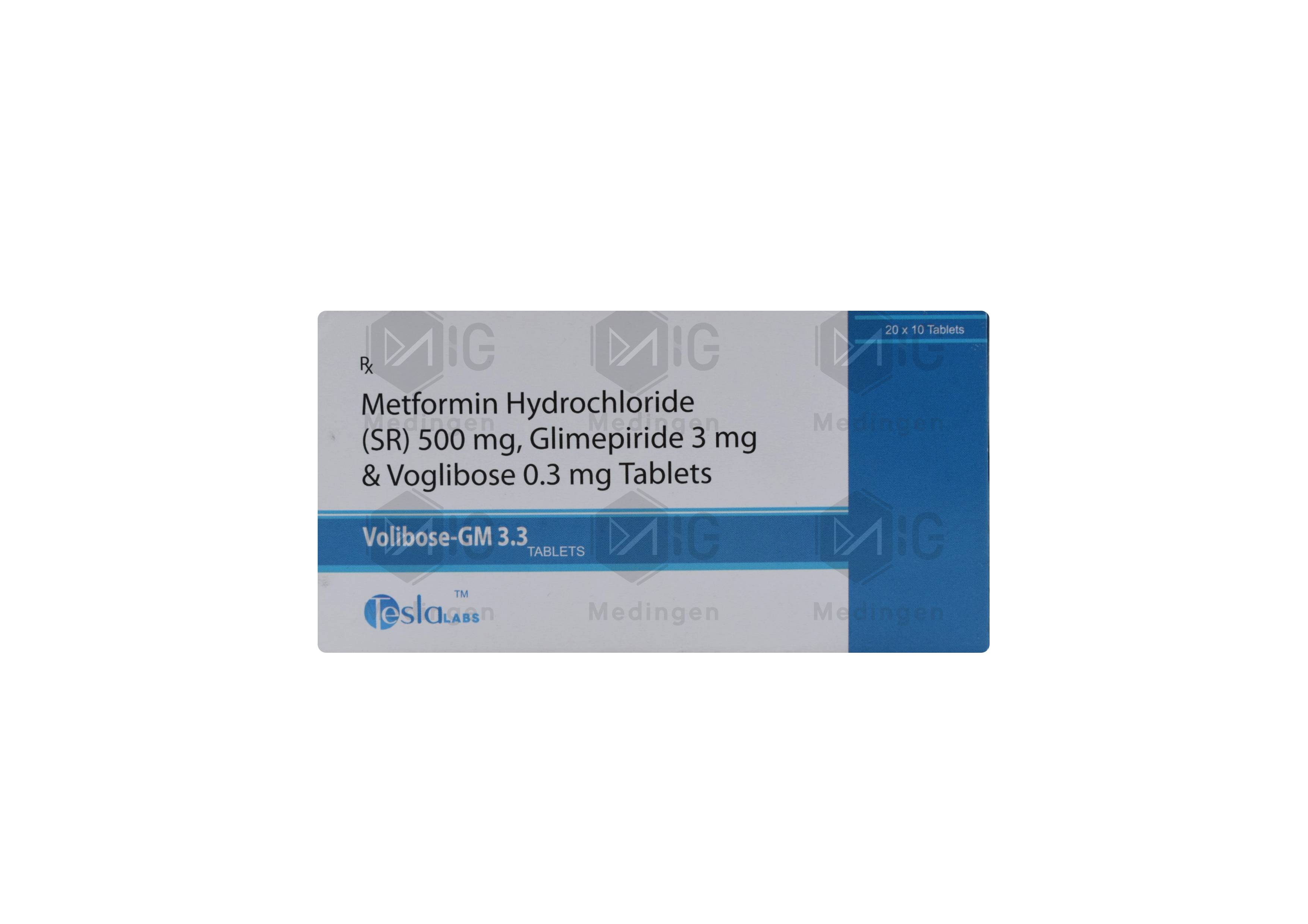 VOLIBOSE GM 3.3MG
